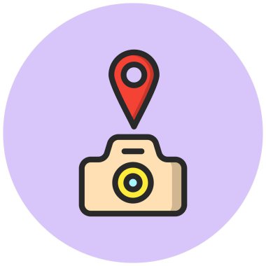 Konum Vektör Simgesi Tasarım İllüstrasyonu