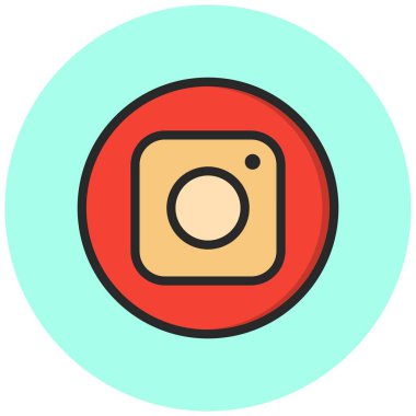 Instagram Vektör Simgesi Tasarım İllüstrasyonu