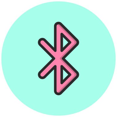 Bluetooth Vektör Simgesi Tasarım İllüstrasyonu