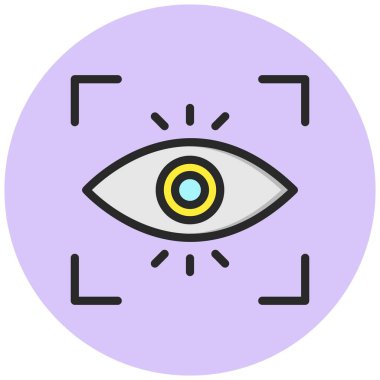 Otomatik odaklama Vektör Simgesi Tasarım İllüstrasyonu