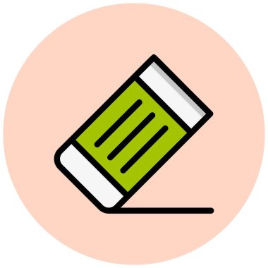 Silgi Vektörü Simgesi Tasarım İllüstrasyonu