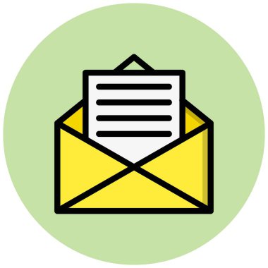 Zarf Vektörü Simgesi Tasarım İllüstrasyonu