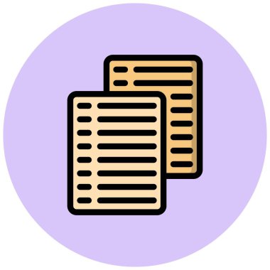 Kağıt Vektörü Simgesi Tasarım İllüstrasyonu