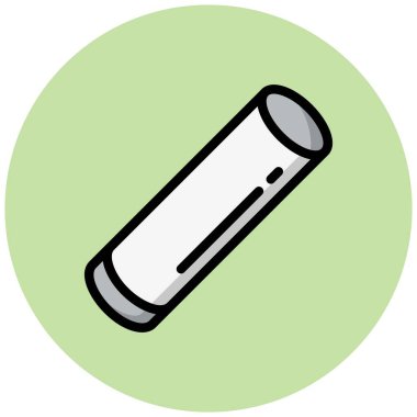 Tebeşir Vektörü Simgesi Tasarım İllüstrasyonu