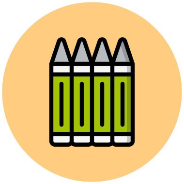 Pastel Boyalar Vektör Simgesi Tasarım İllüstrasyonu