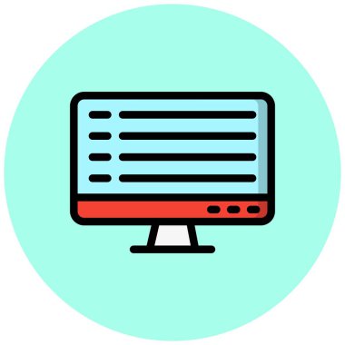 Bilgisayar Vektörü Simgesi Tasarım İllüstrasyonu