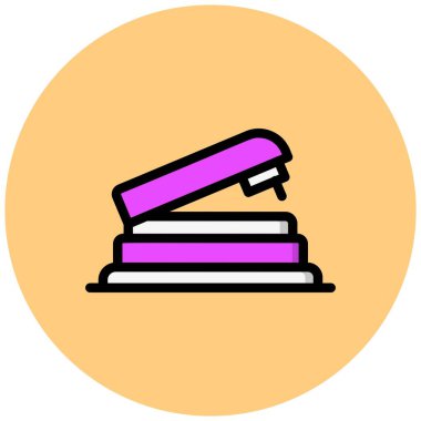 Stapler Remover Vektör Simgesi Tasarım İllüstrasyonu