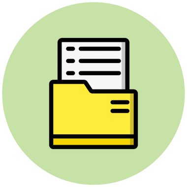 Dosya Vektörü Simgesi Tasarım İllüstrasyonu