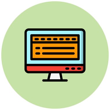 Ekran Vektörü Simgesi Tasarım İllüstrasyonu