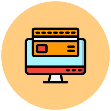 Perakende Kart Vektör Simgesi Tasarım İllüstrasyonu