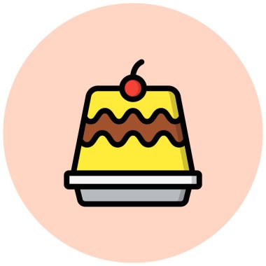 Pastane Vektör Simgesi Tasarım İllüstrasyonu