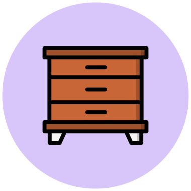 Kabine Vektörü Simgesi Tasarım İllüstrasyonu