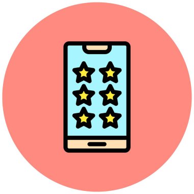 Yıldız Vektörü Simgesi Tasarım İllüstrasyonu