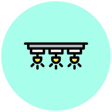 Işık Vektörü Simgesi Tasarım İllüstrasyonu