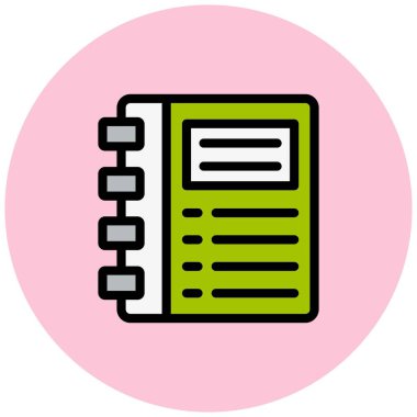 Günlük Vektörü Simgesi Tasarım İllüstrasyonu