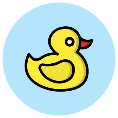 Kuğu Vektörü Simgesi Tasarım Çizimi