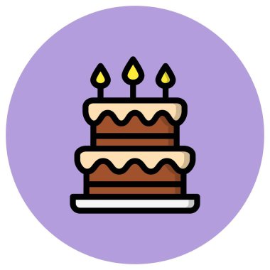 Pasta Vektörü Simgesi Tasarımı Çizimi