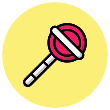 Lolipop Vektör Simgesi Tasarım İllüstrasyonu