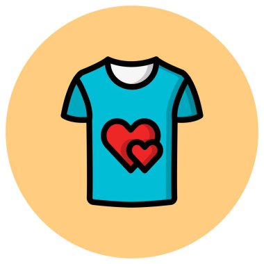 Tshirt Vektör Simgesi Tasarım İllüstrasyonu