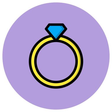 Halka Vektörü Simgesi Tasarım İllüstrasyonu