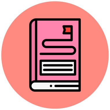 Kılavuz Satır Vektör Simgesi Tasarım Çizimi