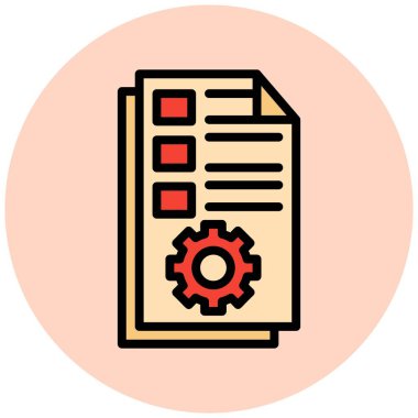 Kontrat Yönetimi Vektör Simgesi Tasarım İllüstrasyonu