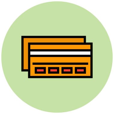 Kredi Kartı Vektör Simgesi Tasarım İllüstrasyonu