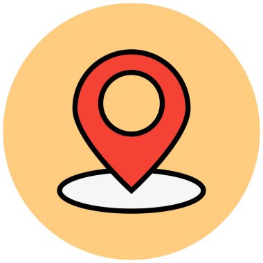 Gps Vektör Simgesi Tasarım İllüstrasyonu