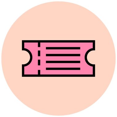 Uçak bileti Vektör Simgesi Tasarım İllüstrasyonu