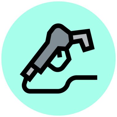 Yakıt Nozül Vektör Simgesi Tasarım İllüstrasyonu