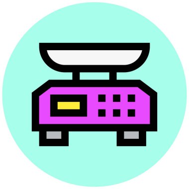 Ağırlık Ölçekli Vektör Simgesi Tasarım İllüstrasyonu