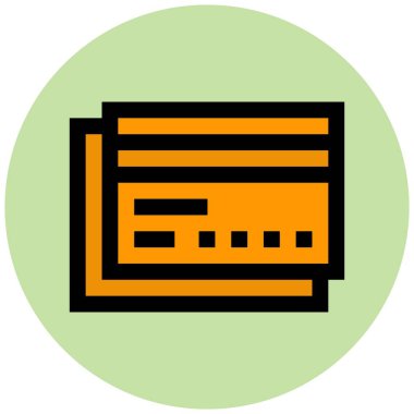 Kredi Kartı Vektör Simgesi Tasarım İllüstrasyonu