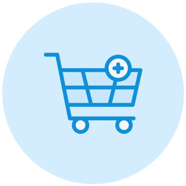 Sepet Vektör Simgesi Tasarım Çizimine Ekle