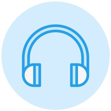 Kulaklıklar Vektör Simgesi Tasarım İllüstrasyonu