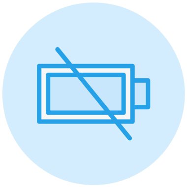 Boş Batarya Vektör Simgesi Tasarım İllüstrasyonu