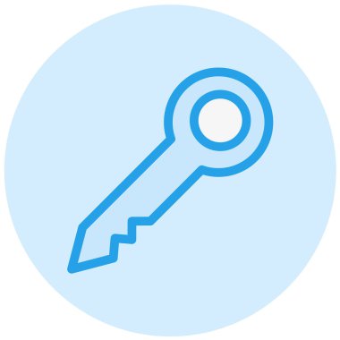 Anahtar Vektörü Simgesi Tasarım İllüstrasyonu