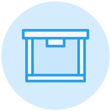 Kutu Vektörü Simgesi Tasarım İllüstrasyonu