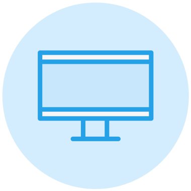 LCD Vektör Simgesi Tasarım İllüstrasyonu