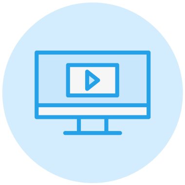 Yayın Vektörü Simgesi Tasarım İllüstrasyonu