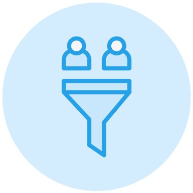 Satışlar Huni Vektör Simgesi Tasarım İllüstrasyonu