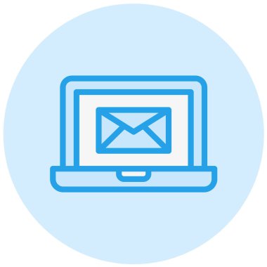 E- posta Pazarlama Vektörü Simgesi Tasarım İllüstrasyonu