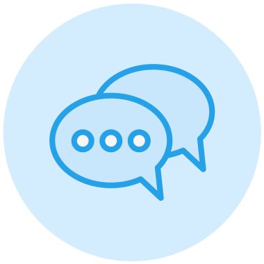 Sohbet Vektörü Simgesi Tasarım İllüstrasyonu