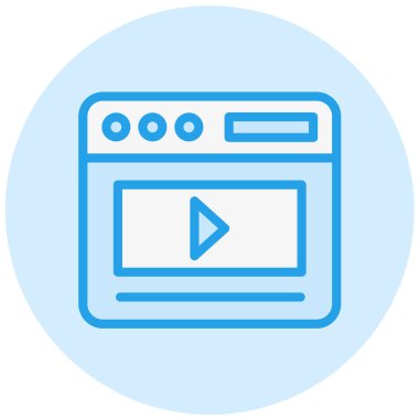 Video Pazarlama Vektörü Simgesi Tasarım İllüstrasyonu