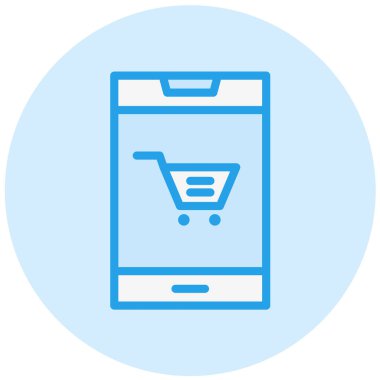 Çevrimiçi alışveriş vektörü Simge Tasarım İllüstrasyonu