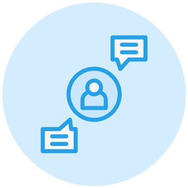 Sosyal Ortam Vektör Simgesi Tasarım İllüstrasyonu