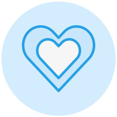 Aşk Vektörü Simgesi Tasarım İllüstrasyonu