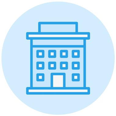 Otel Vektörü Simgesi Tasarım İllüstrasyonu