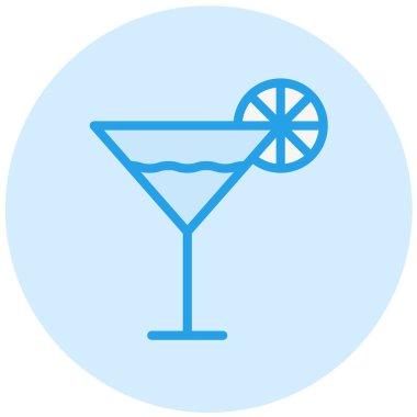 Kokteyl Vektör Simgesi Tasarım İllüstrasyonu