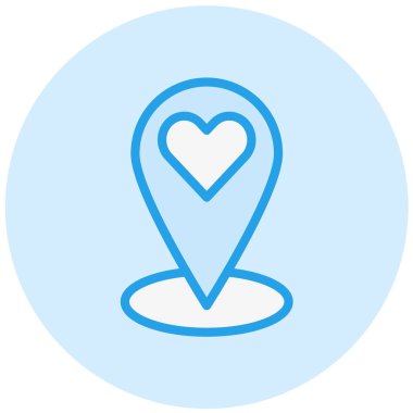 Düğün konumu Vektör Simgesi Tasarım İllüstrasyonu