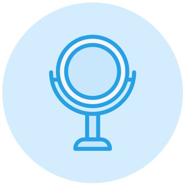 Ayna Vektörü Simgesi Tasarım İllüstrasyonu